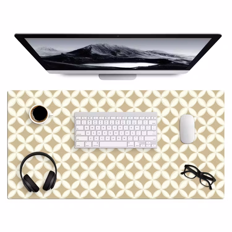 Symmetrisch - Motief - Beige Muismat XXL klein 681 -3d
