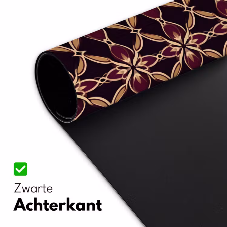 Symmetrisch - Tegel - Burgundy Muismat XXL klein 681 -sfeer2