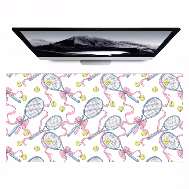 Tennis - Strikken - Kleurrijk Muismat XXL klein 681 -zzz3d