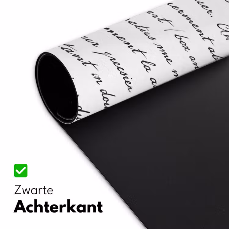 Tekst - Handschrift - Klassiek - ZwartWit Muismat XXL klein -sfeer2