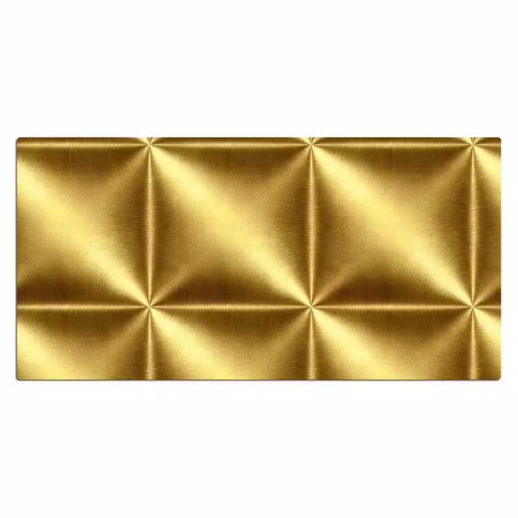 Textuur - Geborsteld Goud - Industrieel - Metallic Muismat XXL klein 681 -3d_leeg