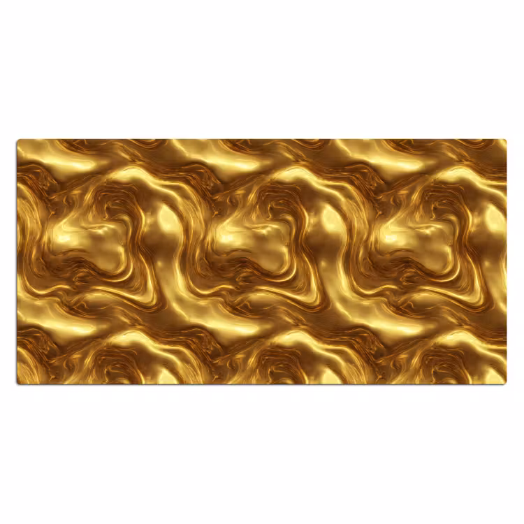 Textuur - Vloeibaar - Organisch - Goud Muismat XXL klein 681 -3d_leeg