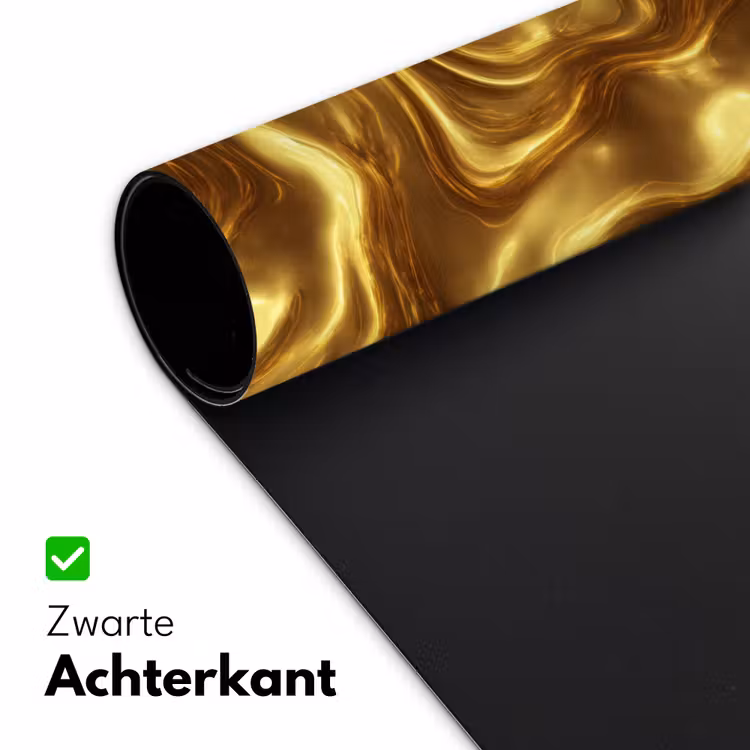 Textuur - Vloeibaar - Organisch - Goud Muismat XXL klein 681 -sfeer2