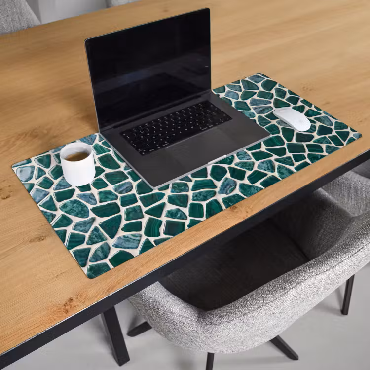 Textuur - Steen - Groen - Abstract - Patroon Muismat XXL klein -sfeer1