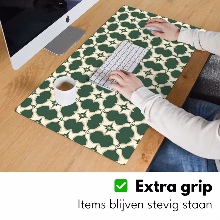 Tegel - Klassiek - Groen Muismat XXL klein 681 -sfeer3