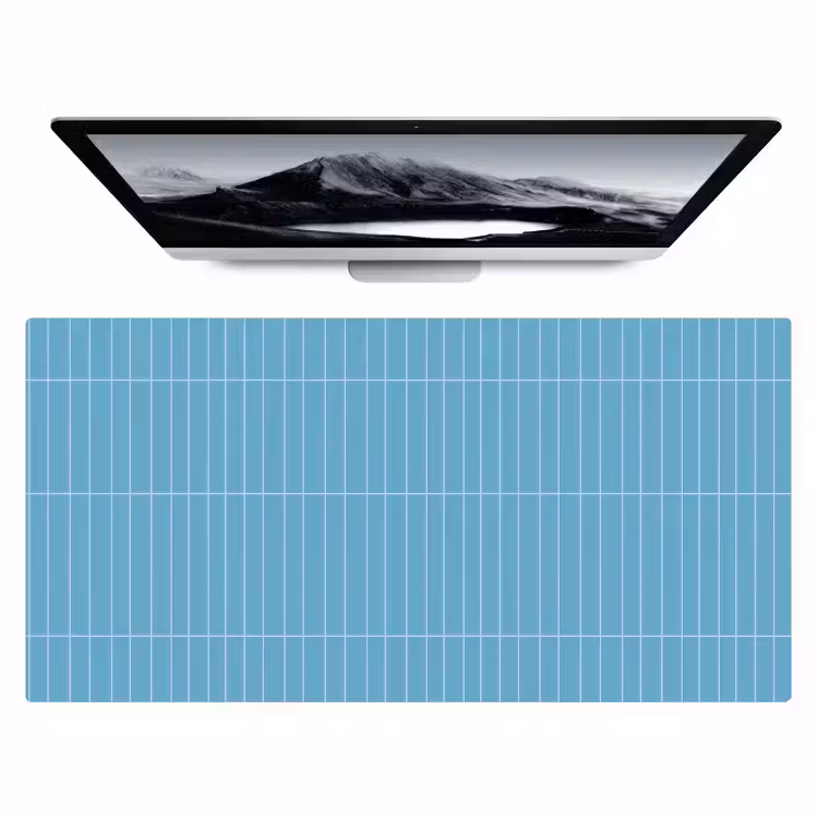 Tegel - Langwerpig - Patroon - Blauw Muismat XXL klein 681 -zzz3d