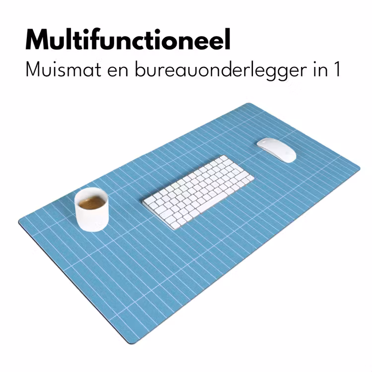 Tegel - Langwerpig - Patroon - Blauw Muismat XXL klein 681 -sfeer4