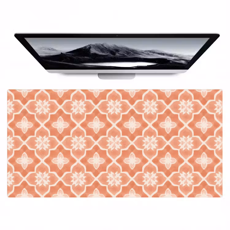 Tegelpatroon - Arabesk - Vintage - Terracotta Muismat XXL klein 681 -zzz3d