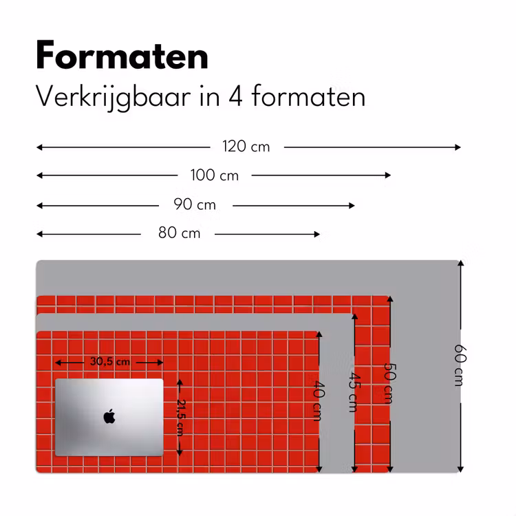 Tegel - Patroon - Kersen - Rood Muismat XXL klein 681 -sfeer5