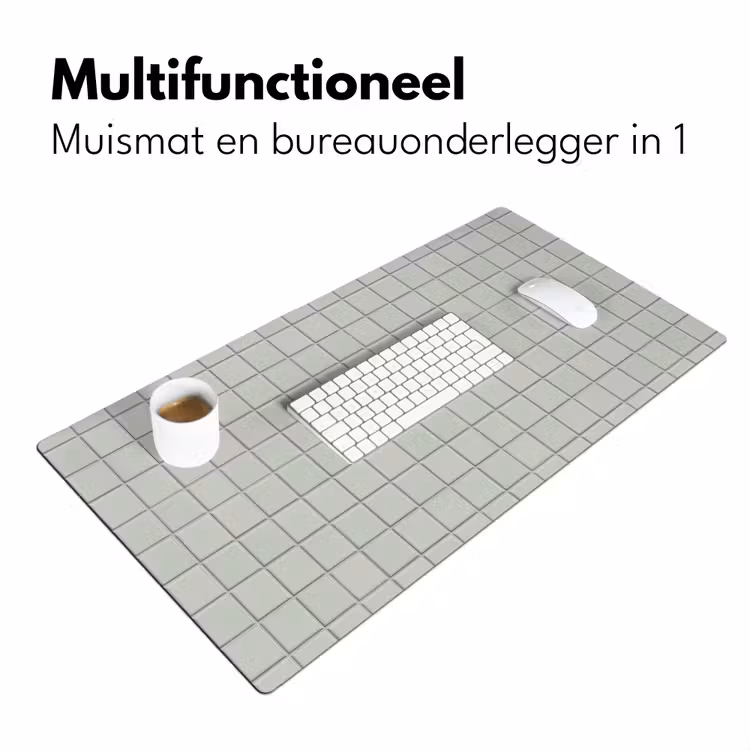 Tegel - Patroon - Lichtgroen Muismat XXL klein 681 -sfeer4
