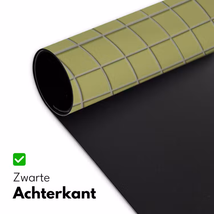 Tegel - Patroon - Olijfgroen Muismat XXL klein 681 -sfeer2
