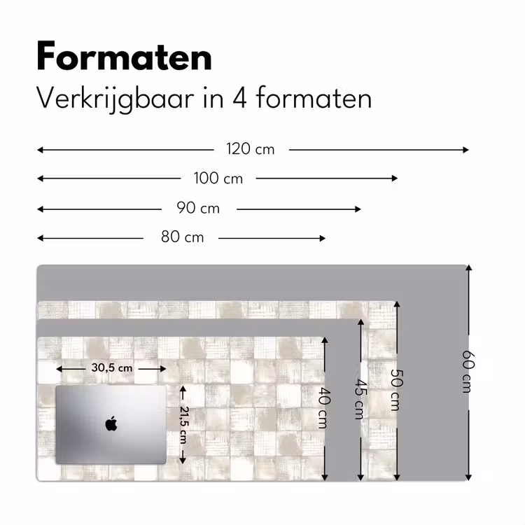 Tegel - Patroon - Verweerd Muismat XXL klein 681 -sfeer5
