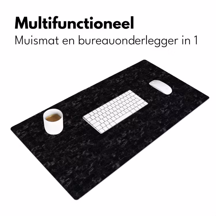 Tegels - Patroon - Marmer - Zwart Muismat XXL klein 681 -sfeer4