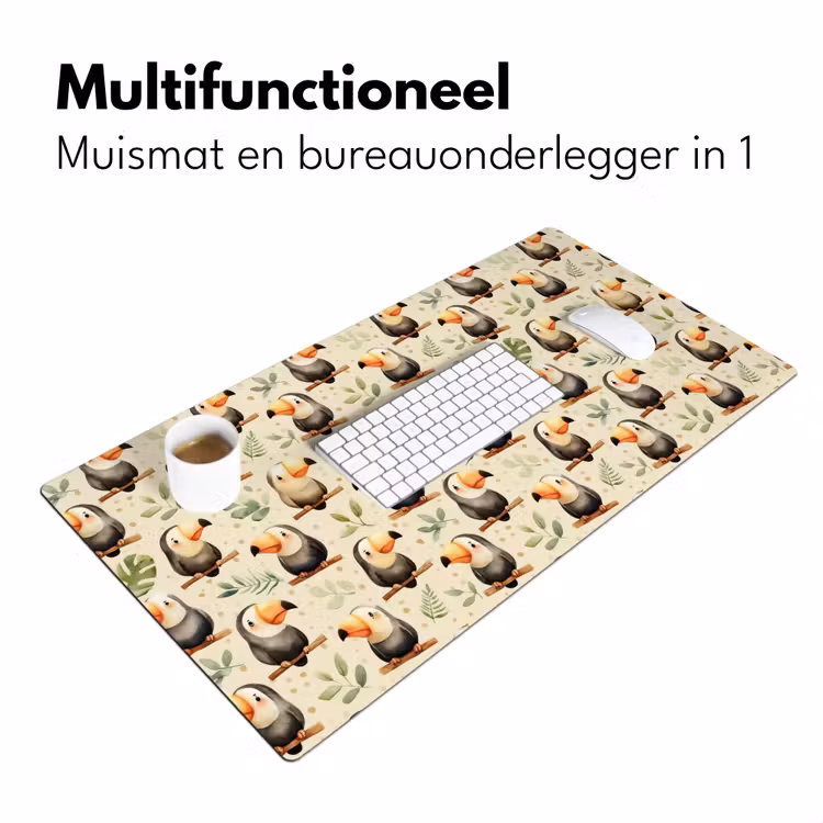 Toekans - Exotisch - Kleurrijk Muismat XXL klein 681 -sfeer4