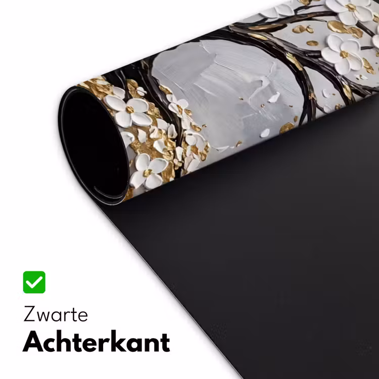 Boom - Bloemen - Natuur - Abstract - Wit Muismat XXL klein -sfeer2