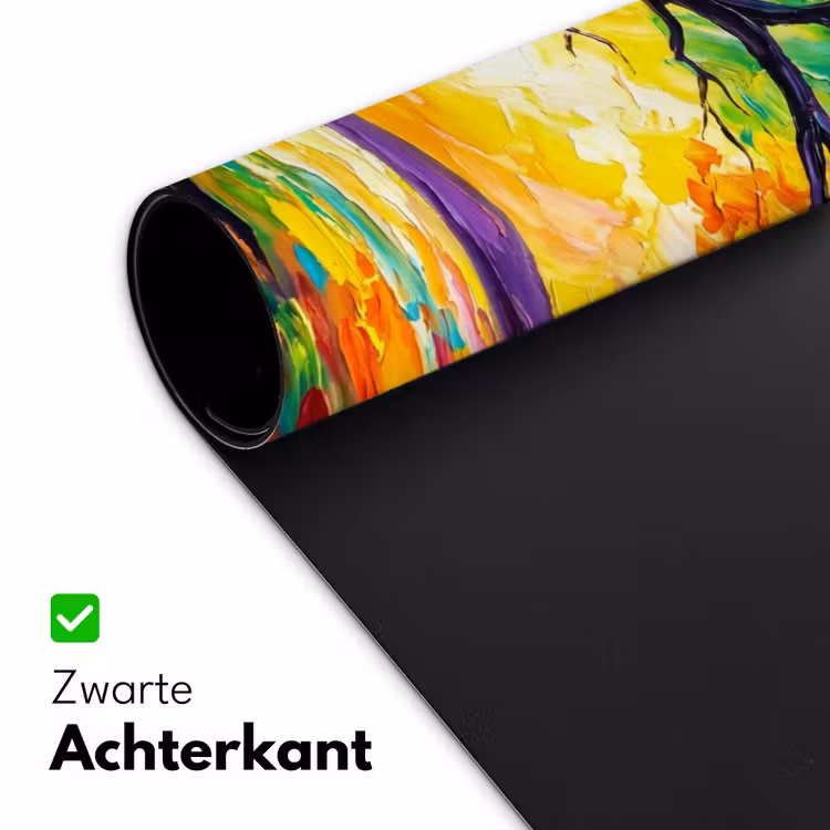 Boom - Landschap - Natuur - Abstract - Kleurrijk Muismat XXL klein -sfeer2