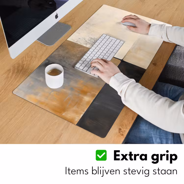 Boom - Vlakken - Takken - Kleurverloop Muismat XXL klein -sfeer3
