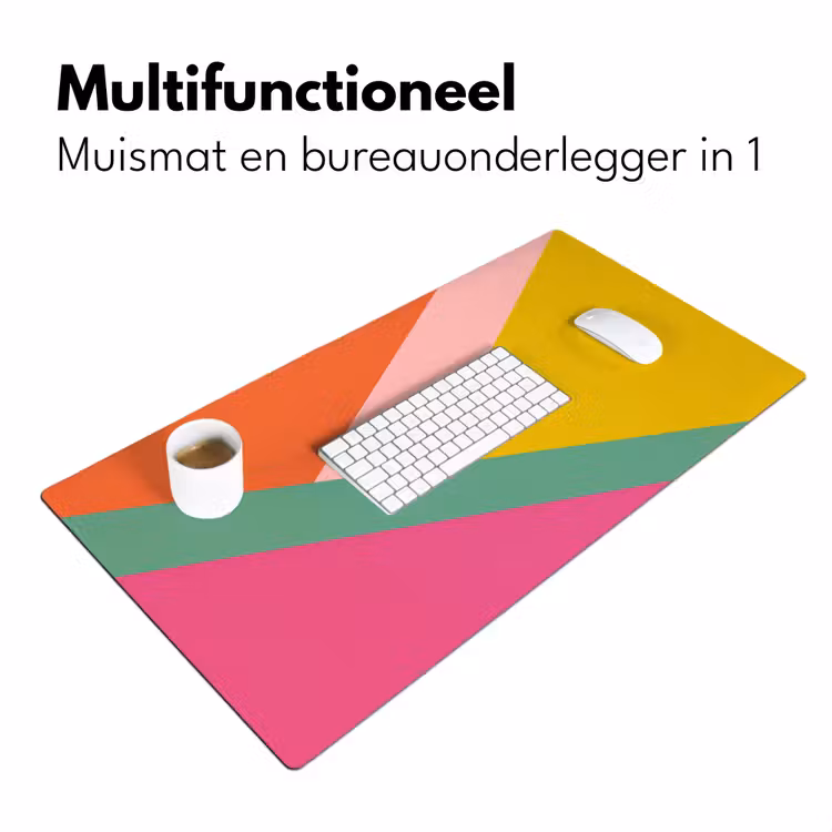 Driehoeken - Kleurrijk - Abstract Muismat XXL klein -sfeer4