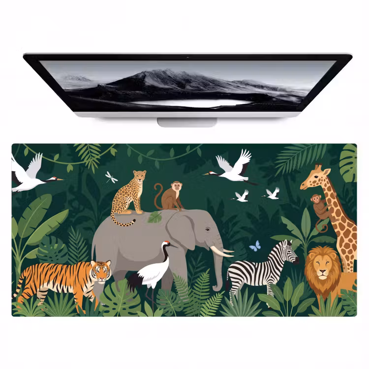 Tropisch - Jungle - Groen Muismat XXL klein -zzz3d