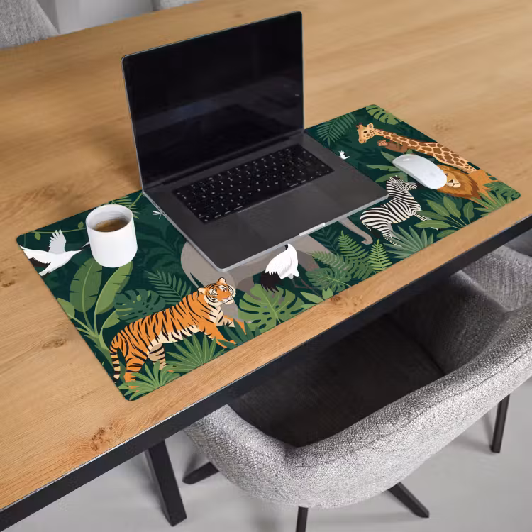 Tropisch - Jungle - Groen Muismat XXL klein -sfeer1