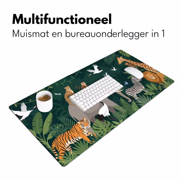 Tropisch - Jungle - Groen Muismat XXL klein -sfeer4