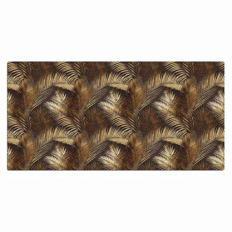 Tropisch - Bladeren - Goud Muismat XXL klein 681 -3d_leeg