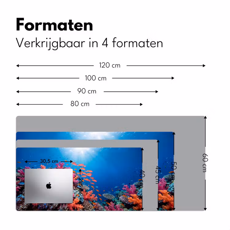 Onderwater - Koraalrif - Vissen - Oceaan - Natuur Muismat XXL klein -sfeer5