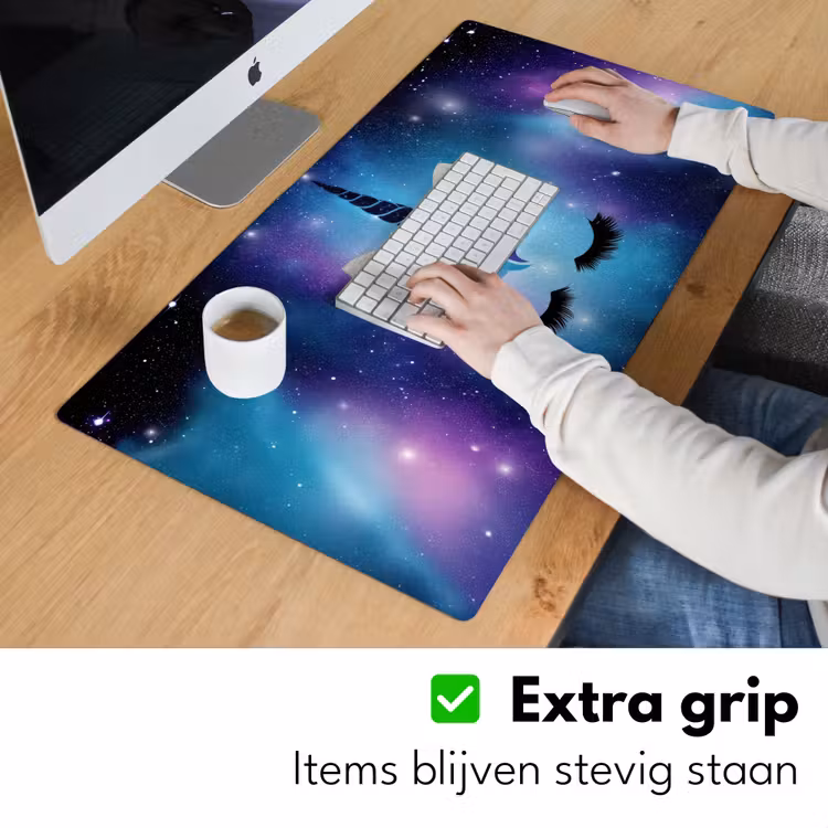 Eenhoorn - Sterren - Magisch - Blauw Muismat XXL klein -sfeer3