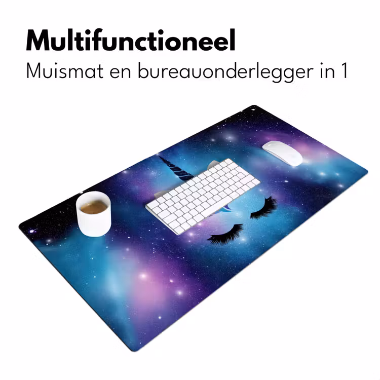 Eenhoorn - Sterren - Magisch - Blauw Muismat XXL klein -sfeer4