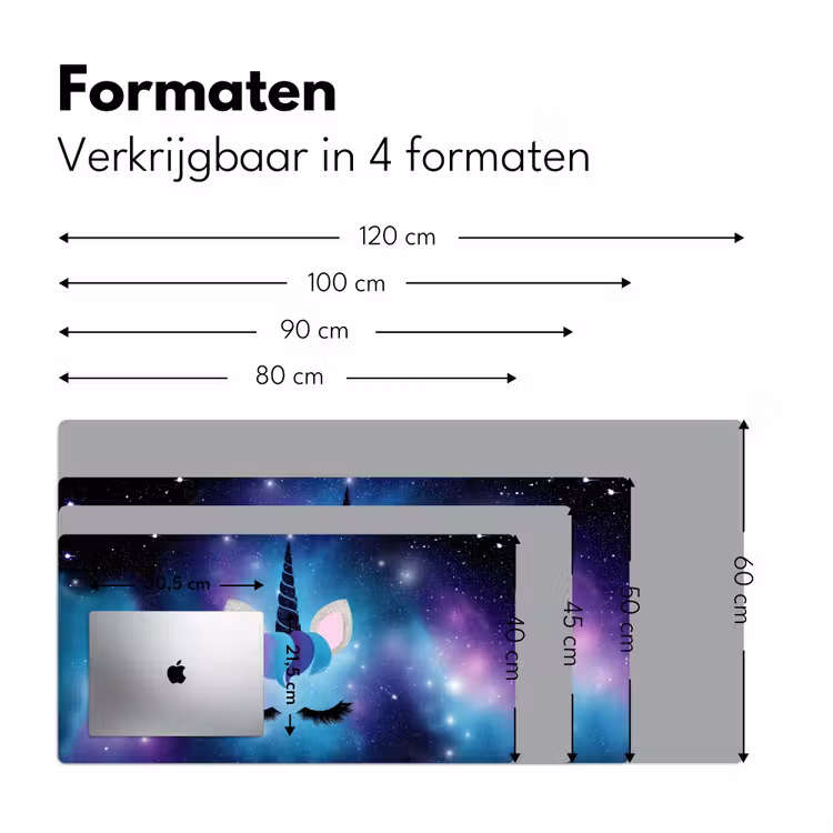 Eenhoorn - Sterren - Magisch - Blauw Muismat XXL klein -sfeer5