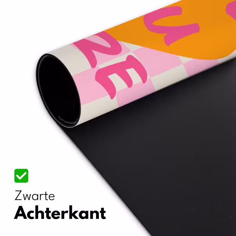 Valentijn - Love - Roze - Oranje Muismat XXL klein -sfeer2