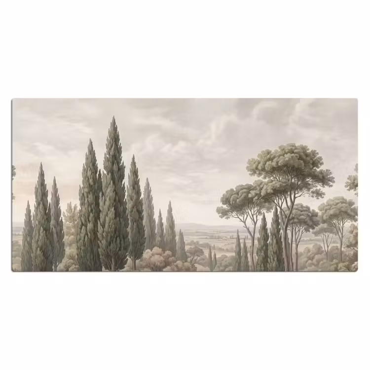 Vallei - Bos - Natuur - Groen Muismat XXL klein -3d_leeg
