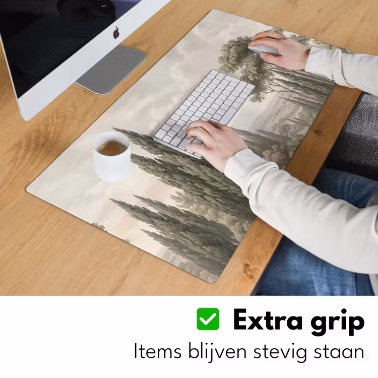Vallei - Bos - Natuur - Groen Muismat XXL klein -sfeer3