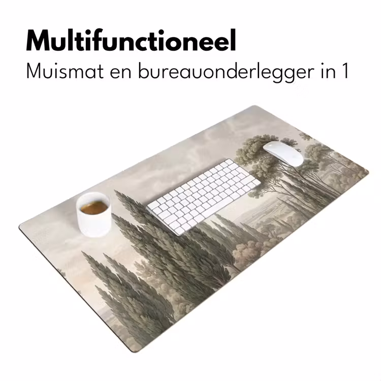 Vallei - Bos - Natuur - Groen Muismat XXL klein -sfeer4