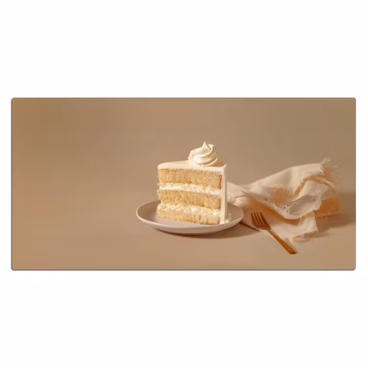 Vanilletaart - Cake - Romig Muismat XXL klein -3d_leeg