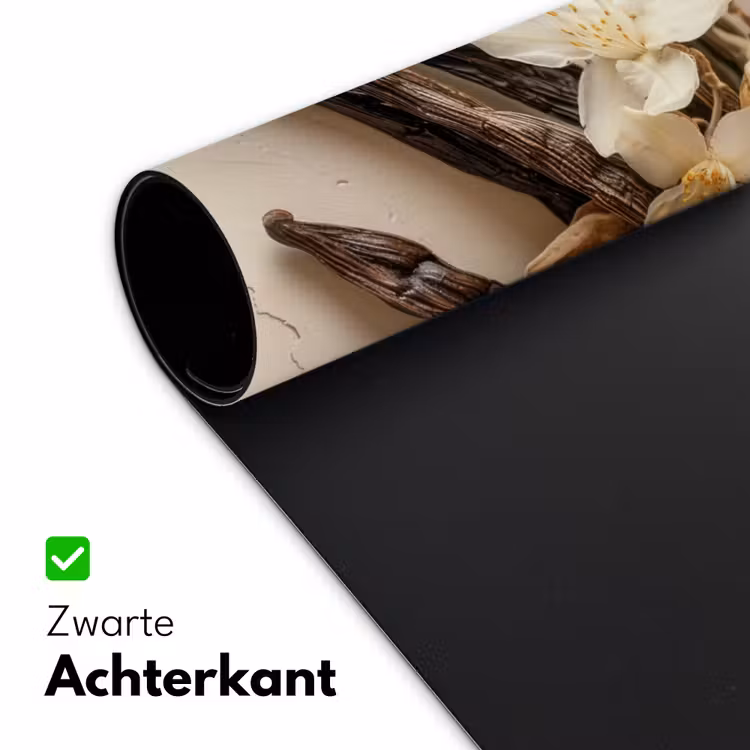 Vanille - Bloemen - Beige Muismat XXL klein -sfeer2