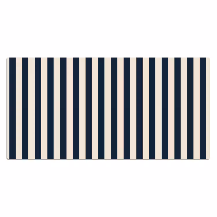 Verticale strepen - Blauw - Crème Muismat XXL klein 681 -3d_leeg