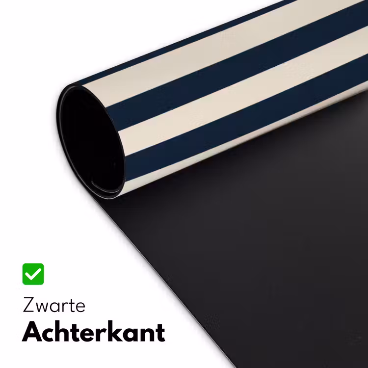 Verticale strepen - Blauw - Crème Muismat XXL klein 681 -sfeer2