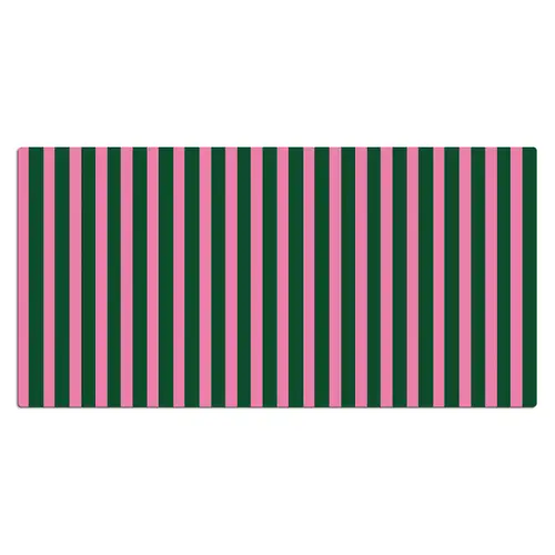 Verticale strepen - Groen - Roze Muismat XXL klein 681 -3d_leeg