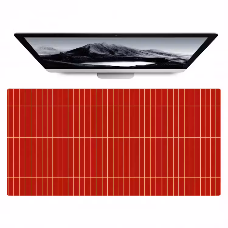 Verticaal - Wandtegel - Helderrood Muismat XXL klein 681 -zzz3d