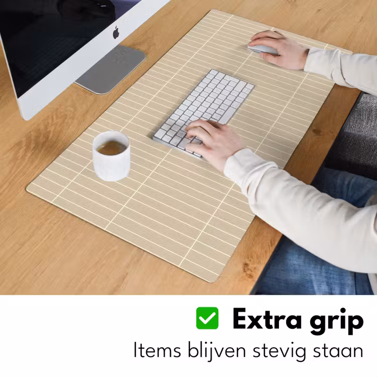 Verticaal - Wandtegel - Crème - Beige Muismat XXL klein 681 -sfeer3
