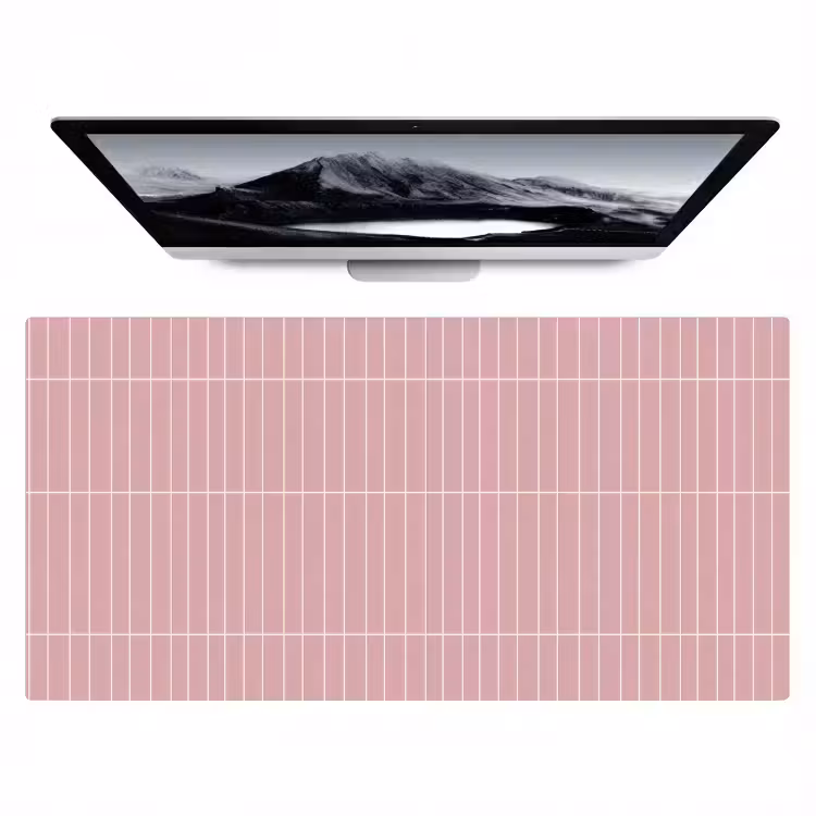 Verticaal - Wandtegel - Lichtroze Muismat XXL klein 681 -zzz3d