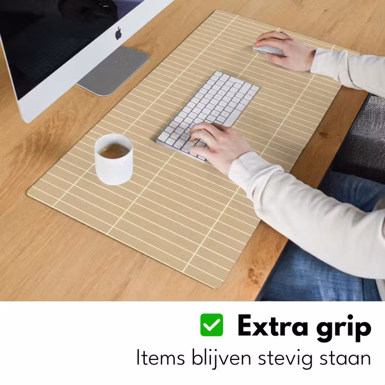 Verticaal - Wandtegel - Zand - Beige Muismat XXL klein 681 -sfeer3