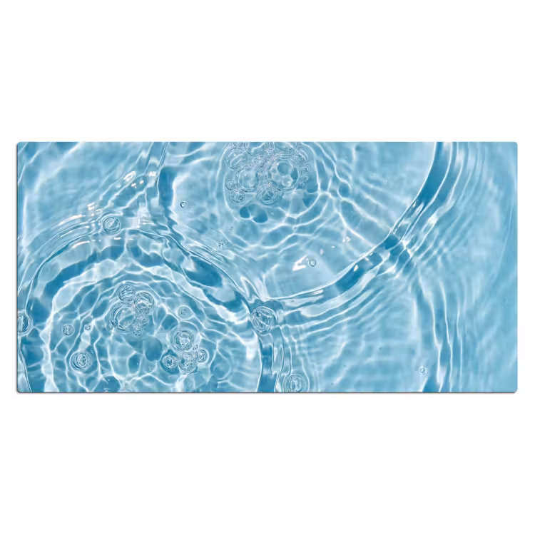 Water - Blauw - bubbels Muismat XXL klein -3d_leeg