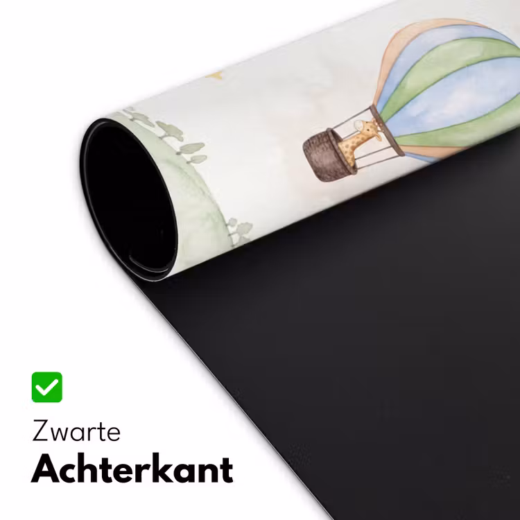 Aquarel - Luchtballonnen - Pastel Muismat XXL klein -sfeer2