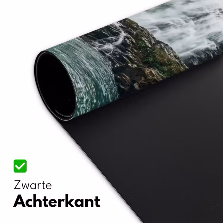 Waterfall - Forest - Nature - Greenkhgyguyg Muismat XXL klein -sfeer2
