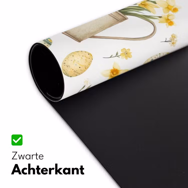 Gieter - Bloemen - Eieren Muismat XXL klein -sfeer2