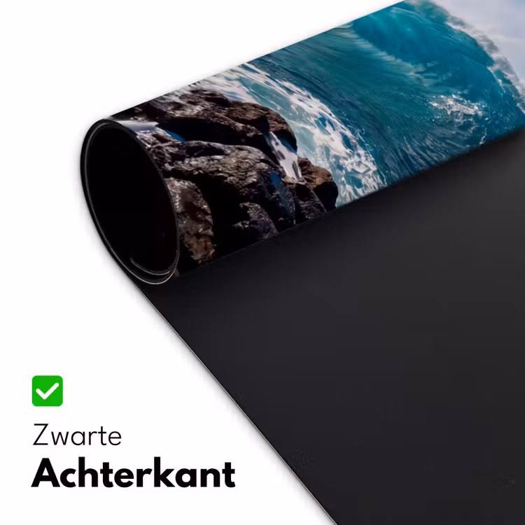 Golf - Oceaan - Brekend - Water - Blauw Muismat XXL klein -sfeer2
