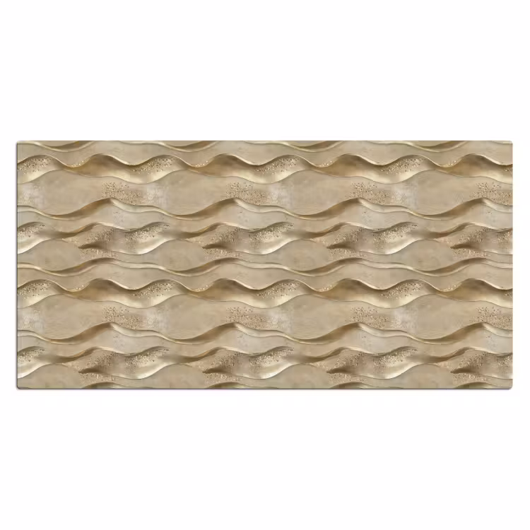 Golven - Patroon - Goud Muismat XXL klein 681 -3d_leeg