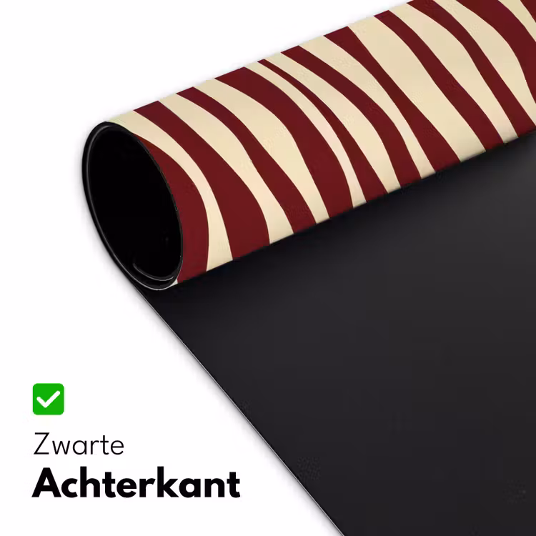Golven - Rood - Patroon - Crème Muismat XXL klein 681 -sfeer2